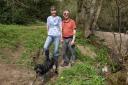 Sabine Beulke and Nigel Marshall with their dog Millie which was killed