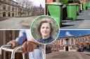 York council has announced cuts to services affecting green bins, libraries and social care, with inset, Cllr Claire Douglas