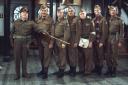 The main cast of the enduring show Dad’s Army, with Ian Lavender as Private Frank Pike, second from right
