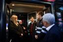 Prime Minister Rishi Sunak during a visit to a bus depot in Harrogate, North Yorkshire. Picture: PA