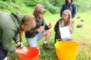Conservation officer Kieran Holliday undertaking training on crayfish surveying in 2023