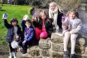 Young carers during the trip to East Riddlesden Hall