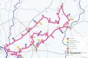 This map shows the route of the Plusnet Yorkshire Marathon