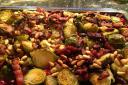 Festive sprouts with apple, pine nuts & raisins