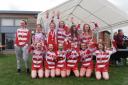 Copmanthorpe celebrate winning the City of York Girls’ League Under-14s Cup