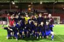 Rawcliffe Tigers celebrate winning the York FA Senior Minor Under-16s Cup