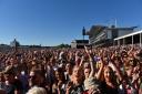 Crowds gather for the Paloma Faith concert at York Racecourse  Picture; Jeremy Phillips