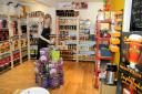 Lisa Harbisher at the Home Brew On-Line shop in Pyramid Court, Ouseacres, Acomb