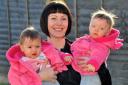 Claire Bebb, of Strensall, and her daughters, Maisy and Hattie, who were both born prematurely and spent time in the York Special Care Baby Unit and Bradford Royal Infirmary