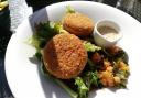 Gluten-free fishcakes at Tank & Paddle - which our diner discovered had hairs inside