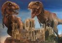 Day Of The Dinosaurs, oil painting, by Lincoln Lightfoot