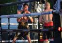 York professional boxer John Patrick Harker in action against Brett Fidoe. Picture: Andrew Saunders/Sporting Captures