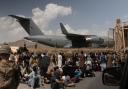 Crowds of Afghans at Kabul airport during the evacuation of August 2022