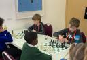 Sam Staples (left) Alex Morris (right) in action at the London Chess Cliassic