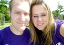 Dan Skelton with his friend Carrie Wass at the Kidney Research Walk in London