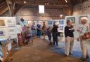 Hundreds of people have visited an art exhibition held in an historic tithe barn in Poppleton, near York.