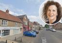 Acomb Front Street (picture: Google) and, inset, Cllr Claire Douglas