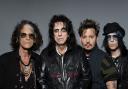 Hollywood Vampires - including rock legends Alice Cooper and Aerosmith's Joe Perry, with Hollywood superstar Johnny Depp and guitarist Tommy Henriksen.