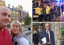 Angelika and Marcin Klis, left, from York, who were killed in the Manchester Arena bombing, top right. Bottom right, Sir John Saunders, chairman of inquiry. Pictures: PA