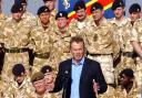 Tony Blair addressing British troops on a visit to Basra, Iraq, in 2004. Picture: Stefan Rousseau/PA Wire