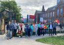 A picket line outside Scarcroft Primary School in York on Wednesday