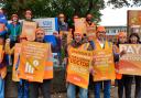 Consultants and junior doctors outside York Hospital on September 20, as both bodies jointly came out on strike