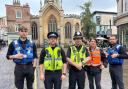 A joint patrol taking place in York city centre