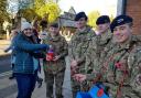 York army cadets sell poppies on Remembrance Day