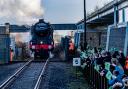 Flying Scotsman entering Locomotion on December 14 after receiving a clean in York