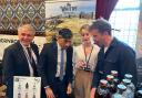 Prime Minister Rishi Sunak and Robert Goodwill, Scarborough and Whitby MP, with Whitby Distillery representatives at the event