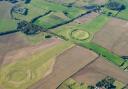 The Thornborough Henges seen from the air