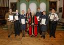 Recipients of the Tankards with the Governor of the Merchant Adventurers