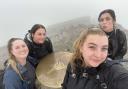 Katherine Coleman, Alex Klis, Anya Pagdin and Ellie Copley who are taking on the Yorkshire Three Peaks challenge