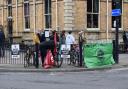 Part of the picket line outside York railway station today (April 6)