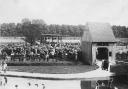 Crowds at the opening ceremony for Rowntree Park in 1921
