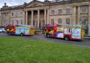 Fire engines outside York Crown Court  today