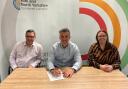 York and North Yorkshire metro mayor David Skaith, centre, signing the  'Declaration of Acceptance of Office' this week