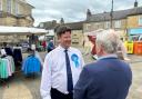 Sir Alec Shelbrooke MP, out and about in Wetherby on Market Day, which was today