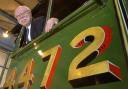 Andrew Scott on the footplate of the Flying Scotsman during his time in charge of the NRM