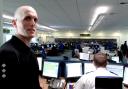 Chief Insp Mike Walker in the force control room