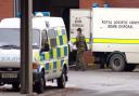 Bomb disposal experts pictured during a previous visit to York