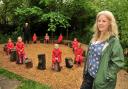 Nursery teacher Claire Hennigan, who has been nominated for a York Community Pride Award seen with some of her pupils in the Secret Garden at Yearsley Grove Primary School
