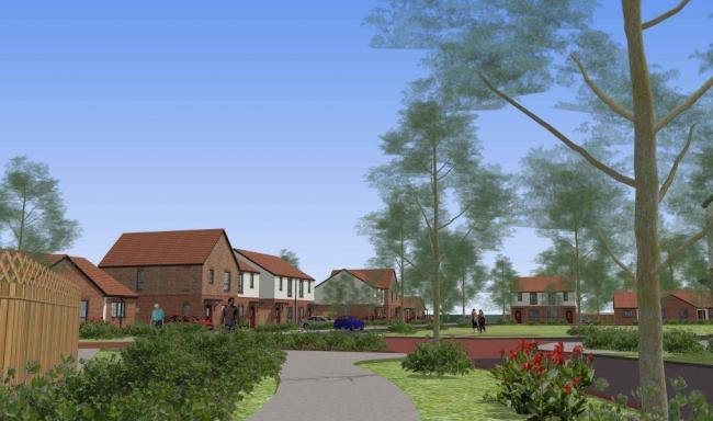 An artist’s impression of the affordable homes scheme in Boroughbridge Road