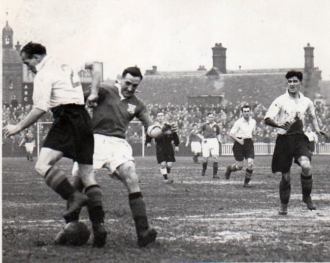 Alf Patrick in action for York City in 1952