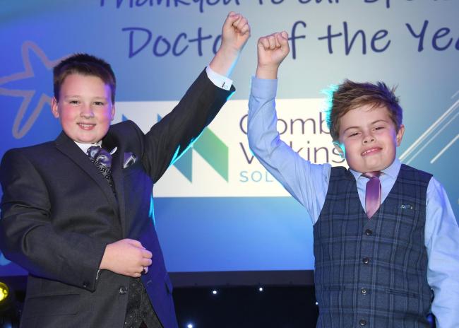 William Atkinson and Finlay Price celebrate winning their Child of the Year prize. For a full Community Pride winners' supplement see The Press on Tuesday next week Picture: David Harrison