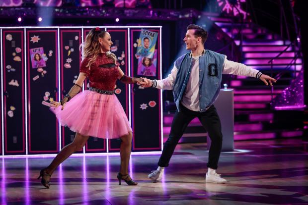 York Press: Katie McGlynn and Gorka Marquez during Strictly Come Dancing 2021. Credit: PA