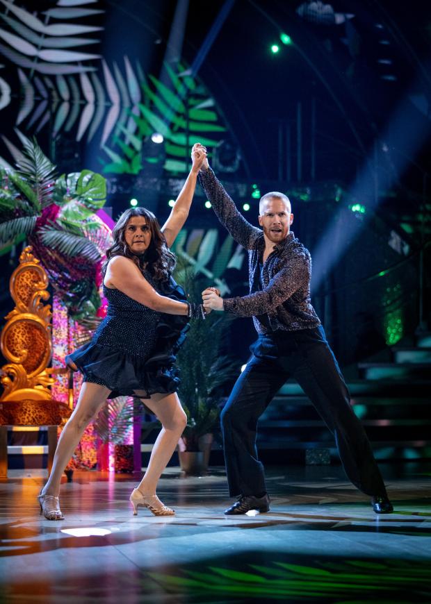 York Press: Nina Wadia and Neil Jones during the dress run for the first episode of Strictly Come Dancing 2021. Credit: PA