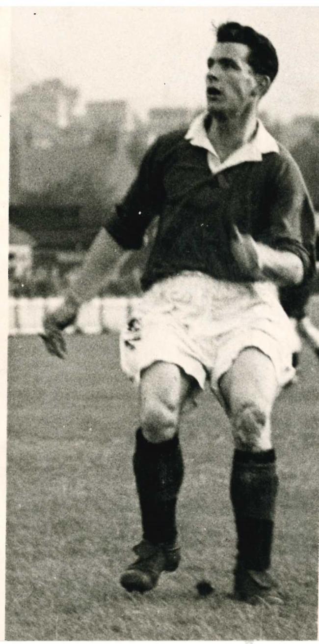 Bobby Bainbridge in action for York City in 1954