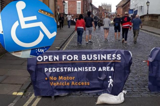 York’s pedestrian areas are open for business - unless you’re a blue badge holder who feels barred from the city centre, say campaigners