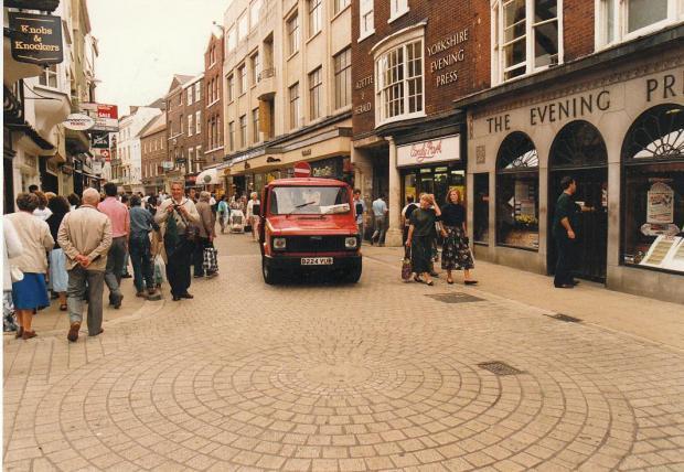 York Press: Coney Street 1989 - showing the former offices of The Press